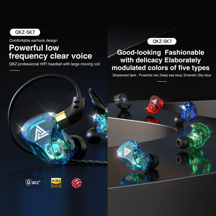 QKZ SK7 3.5mm Sports In-ear Copper Driver Wired HIFI Stereo Earphone with Mic(Black) - In Ear Wired Earphone by QKZ | Online Shopping South Africa | PMC TechLife | Buy Now Pay Later Mobicred