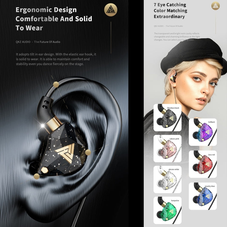QKZ SK8 3.5mm Sports In-ear Dynamic HIFI Monitor Earphone with Mic(Colorful) - In Ear Wired Earphone by QKZ | Online Shopping South Africa | PMC TechLife | Buy Now Pay Later Mobicred