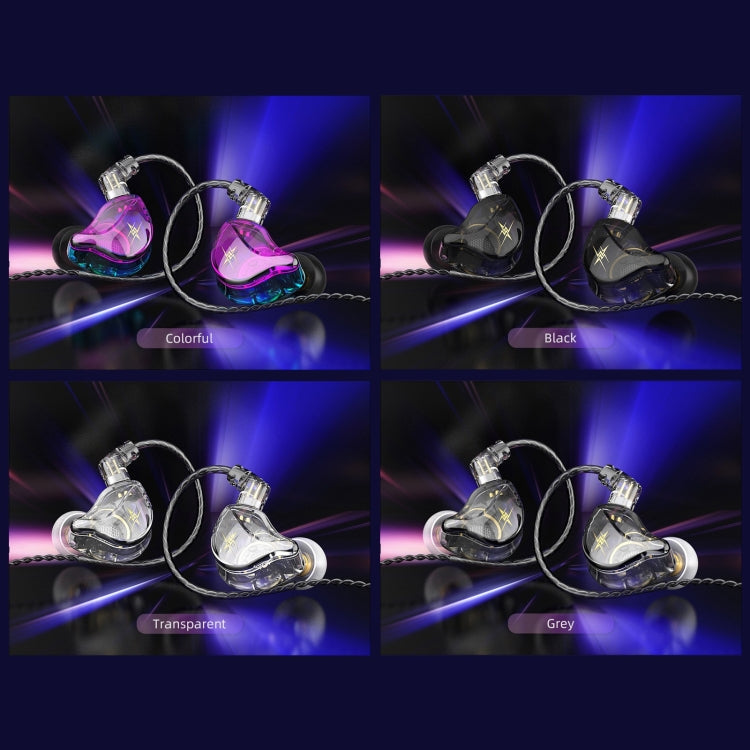 QKZ ZXT Sports In-ear Wired Control Plug HIFI Stereo Stage Monitor Earphone, Style:with Mic(Transparent Grey) - In Ear Wired Earphone by QKZ | Online Shopping South Africa | PMC TechLife | Buy Now Pay Later Mobicred