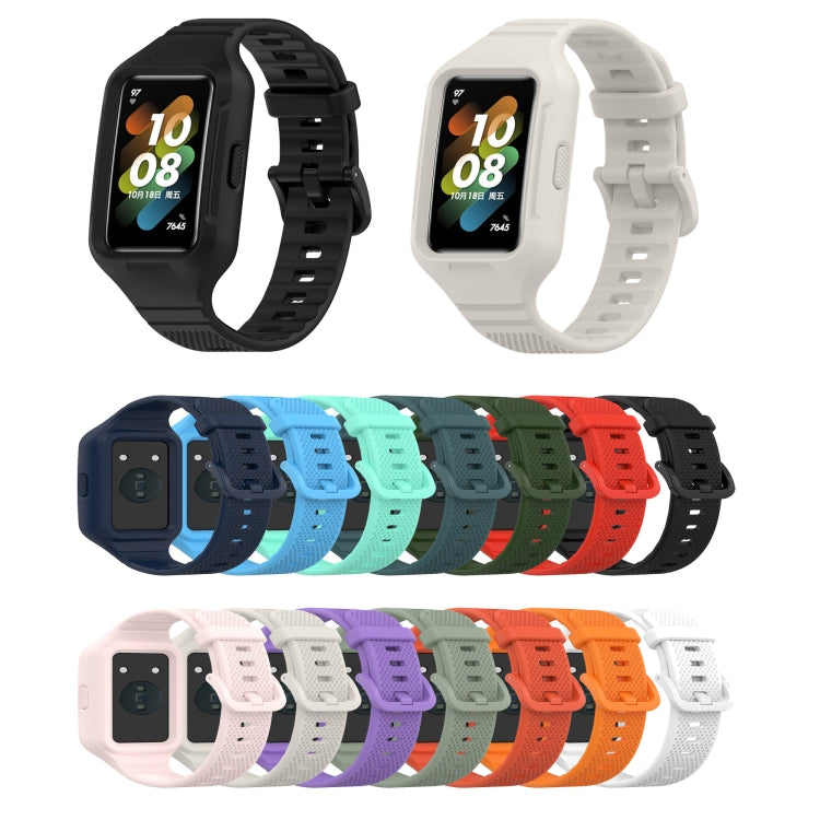 For Huawei Band 10 / 9 / 8 / 7 / 6 Universal Integrated Silicone Watch Band(Green) - Watch Bands by PMC TechLife | Online Shopping South Africa | PMC TechLife | Buy Now Pay Later Mobicred