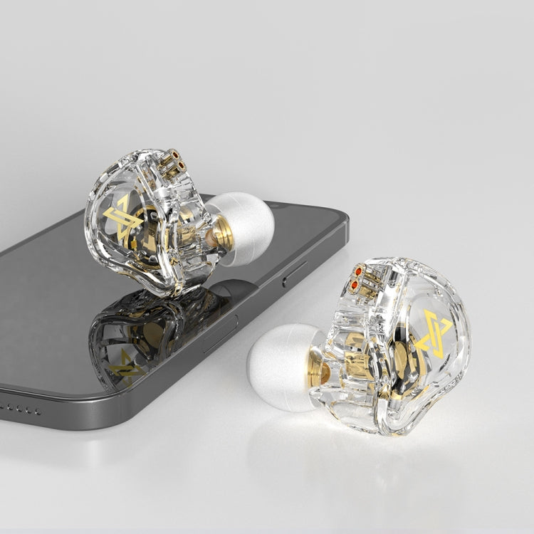 QKZ AK6 MAX In-ear Dynamic Subwoofer Wire-controlled Earphone, Version:Standard Version(Transparent White) - In Ear Wired Earphone by QKZ | Online Shopping South Africa | PMC TechLife | Buy Now Pay Later Mobicred