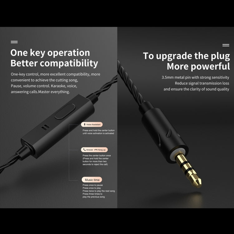 QKZ AK6 MAX In-ear Dynamic Subwoofer Wire-controlled Earphone, Version:with Mic Version(Transparent White) - In Ear Wired Earphone by QKZ | Online Shopping South Africa | PMC TechLife | Buy Now Pay Later Mobicred