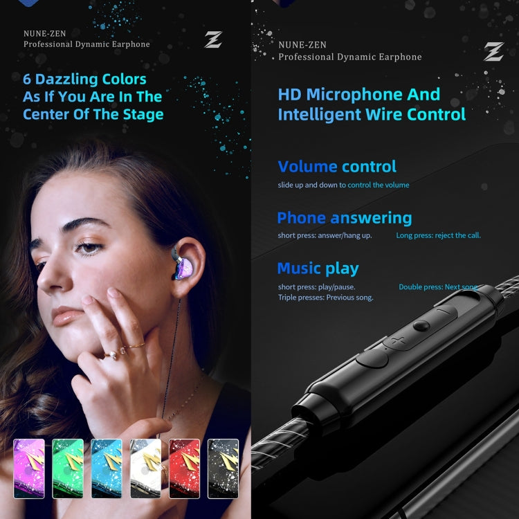 QKZ ZEN In-ear Subwoofer Wire-controlled Music Running Sports Earphone with Mic(Black) - In Ear Wired Earphone by QKZ | Online Shopping South Africa | PMC TechLife | Buy Now Pay Later Mobicred