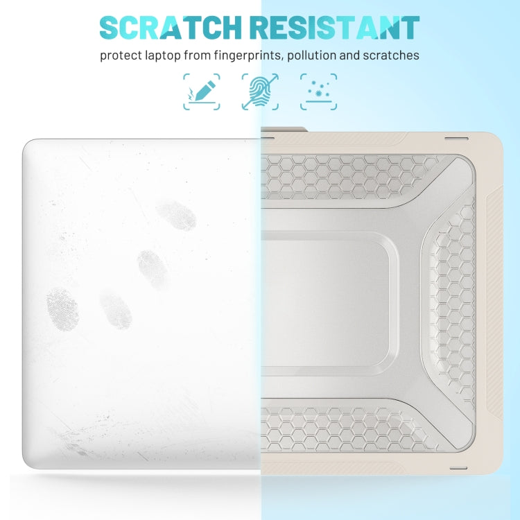 PC + TPU Honeycomb Laptop Protective Case For MacBook Pro 14.2 inch A2442 2021(Elegant Apricot) - MacBook Pro Cases by PMC TechLife | Online Shopping South Africa | PMC TechLife