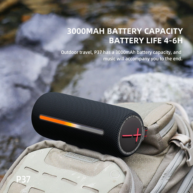 HOPESTAR P37 Outdoor Portable RGB Light Waterproof Wireless Bluetooth Speaker(Black) - free shipping - PMC TechLife - Order now!