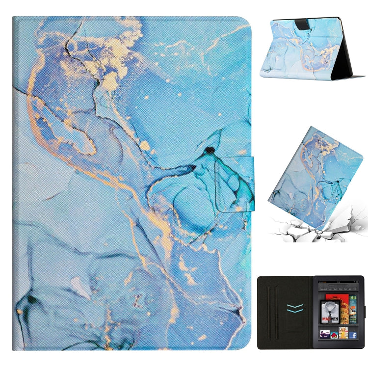 For Amazon Kindle Paperwhite 4 / 3 / 2 / 1 Marble Pattern Smart Leather Tablet Case(Blue) - Amazon by PMC TechLife | Online Shopping South Africa | PMC TechLife | Buy Now Pay Later Mobicred