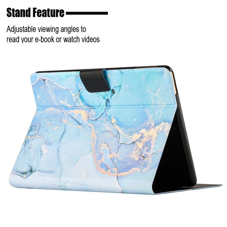 For Amazon Kindle Paperwhite 4 / 3 / 2 / 1 Marble Pattern Smart Leather Tablet Case(Blue) - Amazon by PMC TechLife | Online Shopping South Africa | PMC TechLife | Buy Now Pay Later Mobicred