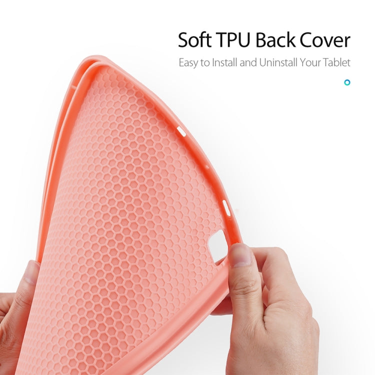 For Galaxy Tab S6 Lite 10.4 inch / S6 Lite 2024 DUX DUCIS Domo Series Horizontal Flip Magnetic PU Leather Case with Three-folding Holder & Pen Slot & Sleep / Wake-up Function(Pink) - free shipping - PMC TechLife - Order now!