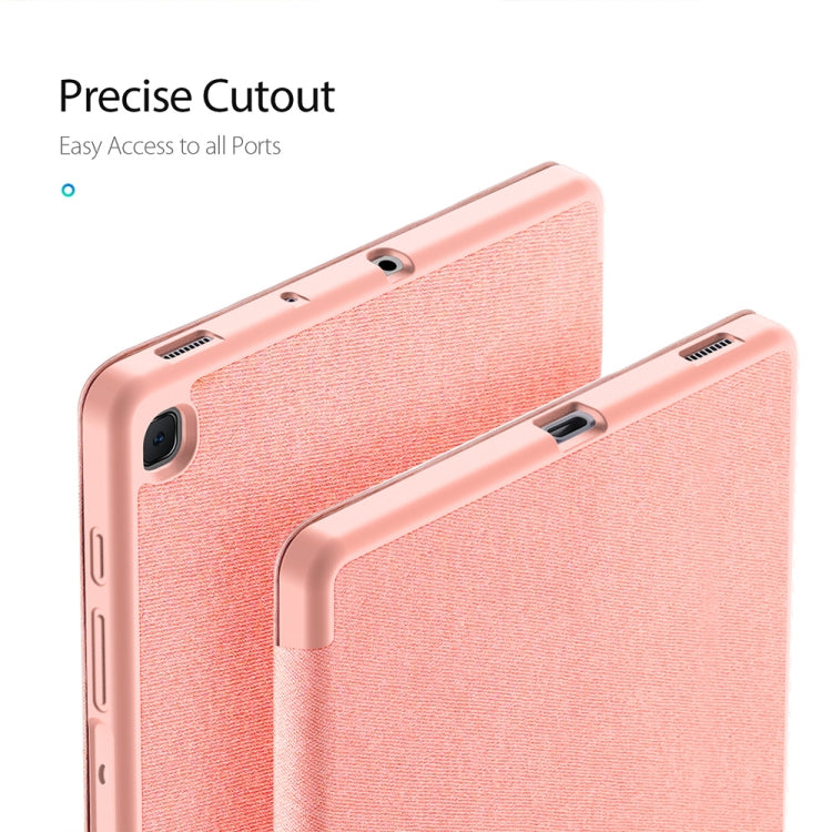 For Galaxy Tab S6 Lite 10.4 inch / S6 Lite 2024 DUX DUCIS Domo Series Horizontal Flip Magnetic PU Leather Case with Three-folding Holder & Pen Slot & Sleep / Wake-up Function(Pink) - free shipping - PMC TechLife - Order now!