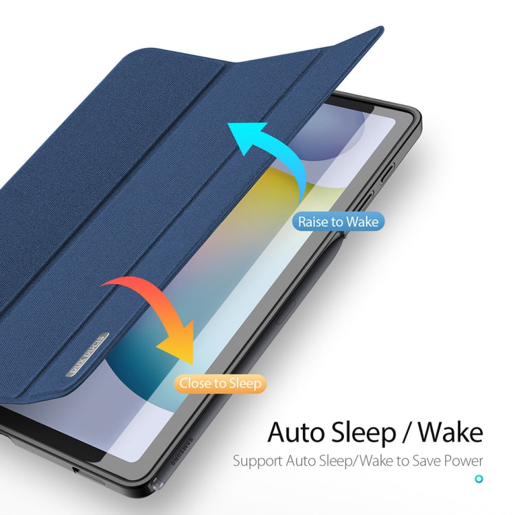 For Galaxy Tab S6 Lite 10.4 inch / S6 Lite 2024 DUX DUCIS Domo Series Horizontal Flip Magnetic PU Leather Case with Three-folding Holder & Pen Slot & Sleep / Wake-up Function(Blue) - Tab S6 Lite P610 / P615 by DUX DUCIS | Online Shopping South Africa | PMC TechLife | Buy Now Pay Later Mobicred