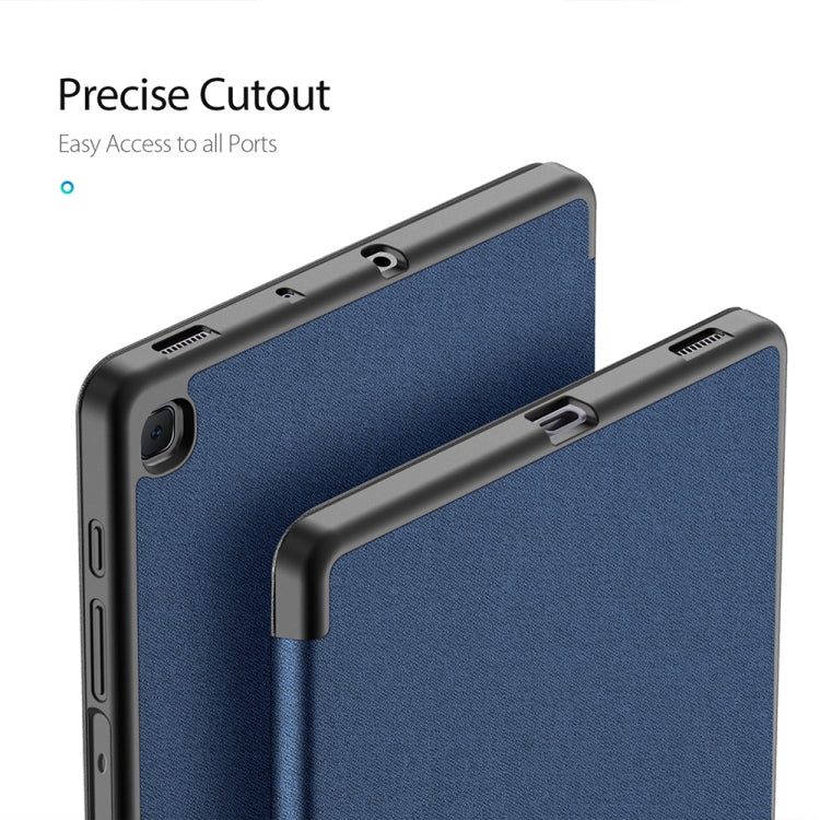 For Galaxy Tab S6 Lite 10.4 inch / S6 Lite 2024 DUX DUCIS Domo Series Horizontal Flip Magnetic PU Leather Case with Three-folding Holder & Pen Slot & Sleep / Wake-up Function(Blue) - Tab S6 Lite P610 / P615 by DUX DUCIS | Online Shopping South Africa | PMC TechLife | Buy Now Pay Later Mobicred