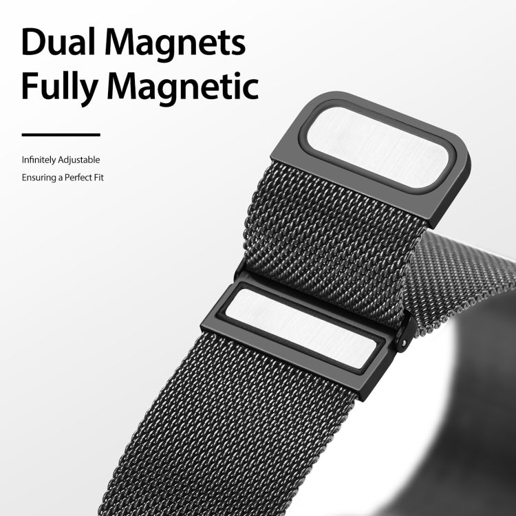 DUX DUCIS Milanese Watch Band For Samsung Watch Series 20mm(Black) - Watch Bands by DUX DUCIS | Online Shopping South Africa | PMC TechLife | Buy Now Pay Later Mobicred