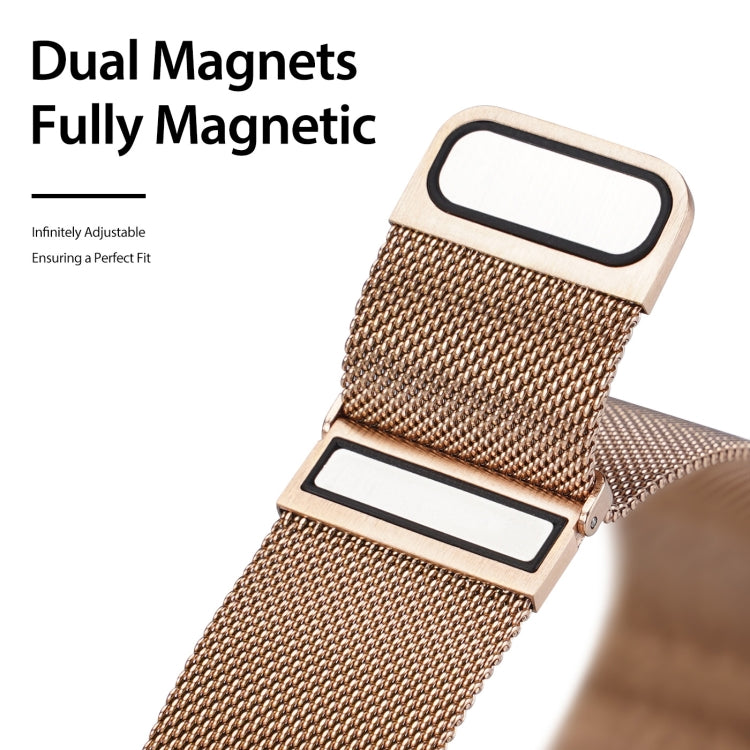 DUX DUCIS Milanese Watch Band For Samsung Watch Series 20mm(Gold) - Watch Bands by DUX DUCIS | Online Shopping South Africa | PMC TechLife | Buy Now Pay Later Mobicred