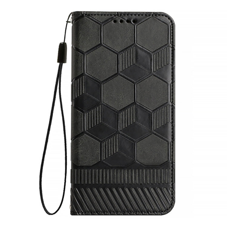 For Samsung Galaxy S20 FE 2022 / S20 FE 5G&4G / S20 Lite / S20 Fan Edition Football Texture Magnetic Leather Flip Phone Case(Black) - Galaxy S20 FE Cases by PMC TechLife | Online Shopping South Africa | PMC TechLife | Buy Now Pay Later Mobicred