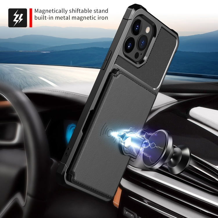 For iPhone 14 Pro Max Magnetic Wallet Card Bag Leather Phone Case (Black) - free shipping - PMC TechLife - Order now!