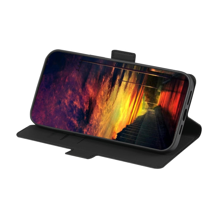 For OPPO Reno 8 5G Twill Texture Side Button Leather Phone Case(Black) - OPPO Cases by PMC TechLife | Online Shopping South Africa | PMC TechLife