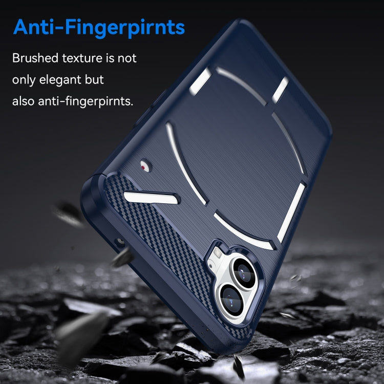 For Nothing Phone 1 Brushed Texture Carbon Fiber TPU Phone Case(Blue) - free shipping - PMC TechLife - Order now!
