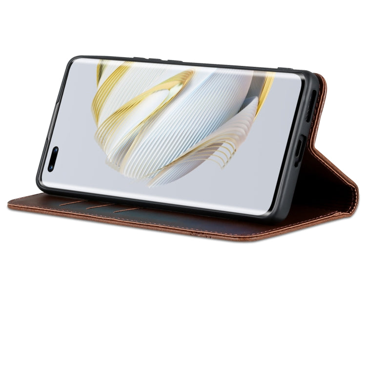 For Huawei nova 10 Pro AZNS Magnetic Calf Texture Flip Leather Phone Case(Dark Brown) - Huawei Cases by AZNS | Online Shopping South Africa | PMC TechLife | Buy Now Pay Later Mobicred