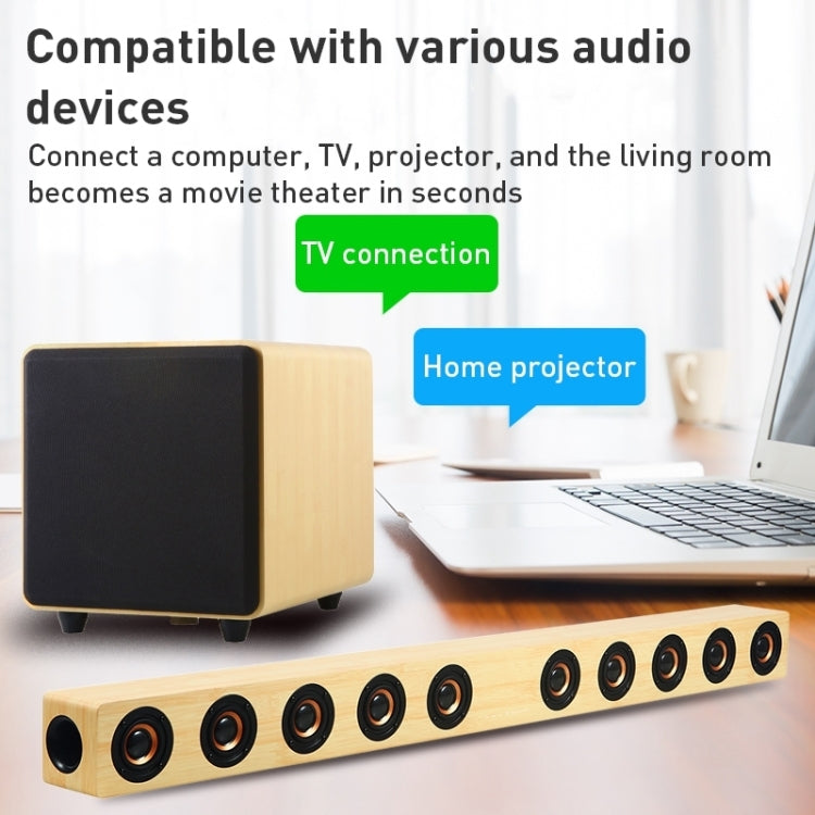 D90 Home Theater Audio Echo Wall Soundbar Subwoofer Bluetooth Audio(Light Grey) - Desktop Speaker by PMC TechLife | Online Shopping South Africa | PMC TechLife