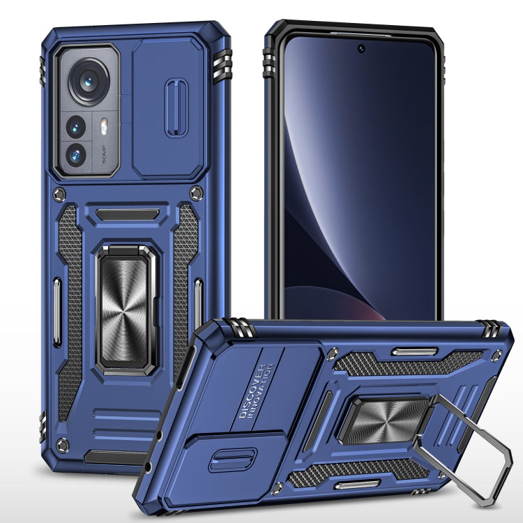 For Xiaomi 12 Pro Armor PC + TPU Camera Shield Phone Case(Navy Blue) - free shipping - PMC TechLife - Order now!
