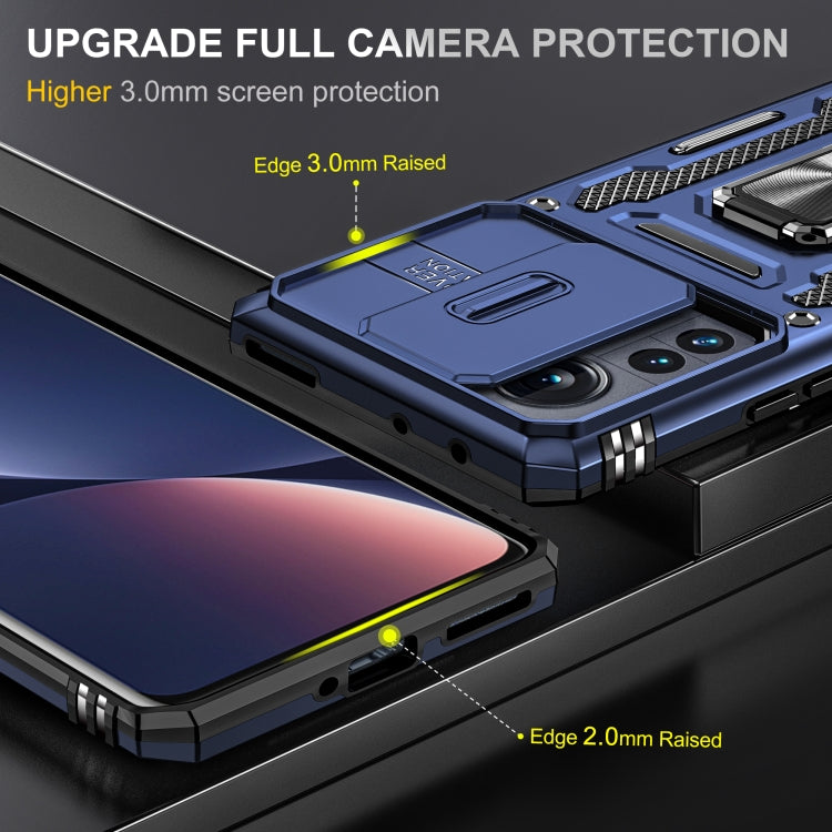 For Xiaomi 12 Pro Armor PC + TPU Camera Shield Phone Case(Navy Blue) - free shipping - PMC TechLife - Order now!