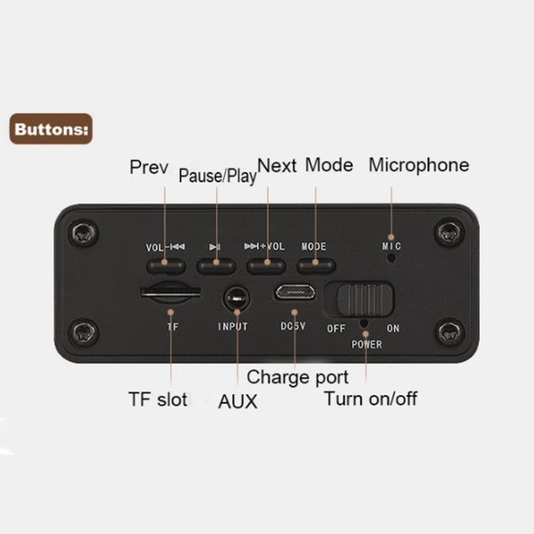W5+ Wooden Wireless Bluetooth Speaker(Light Yellow) - Desktop Speaker by PMC TechLife | Online Shopping South Africa | PMC TechLife