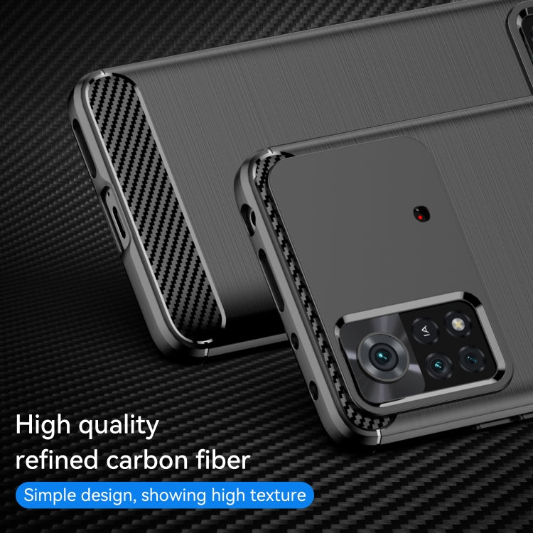 For Xiaomi Poco X4 Pro 5G Brushed Texture Carbon Fiber TPU Phone Case(Black) - free shipping - PMC TechLife - Order now!