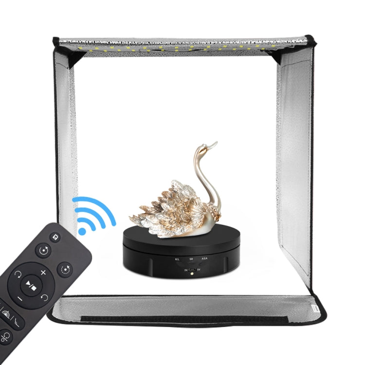 14.6cm Remote Mirror USB Electric Rotating Turntable Display Stand, Load: 10kg(White) -  by PMC TechLife | Online Shopping South Africa | PMC TechLife