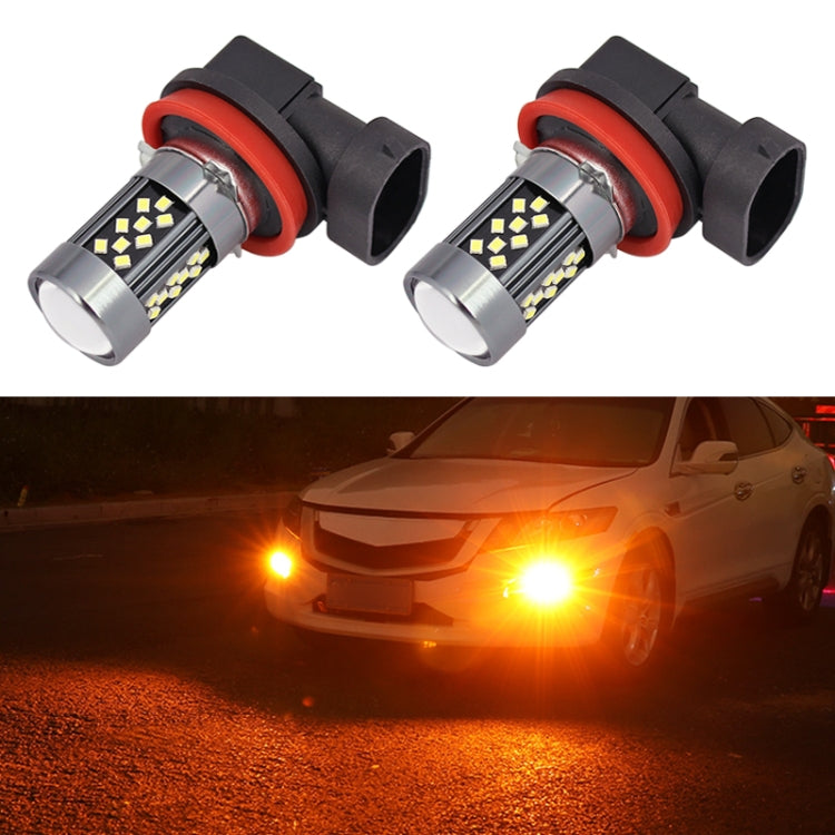 1 Pair H11 12V 7W Strobe Car LED Fog Light(Orange Light) - Fog / Driving Lights by PMC TechLife | Online Shopping South Africa | PMC TechLife