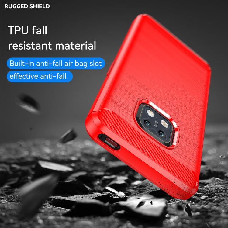 For Nokia XR20 Brushed Texture Carbon Fiber TPU Phone Case(Red) - free shipping - PMC TechLife - Order now!