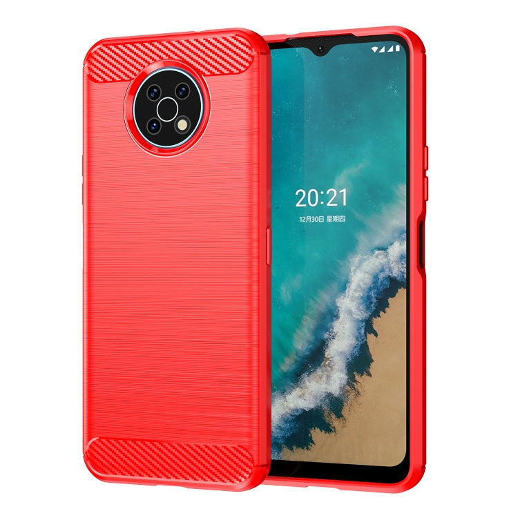 For Nokia G50 Brushed Texture Carbon Fiber TPU Phone Case(Red) - free shipping - PMC TechLife - Order now!