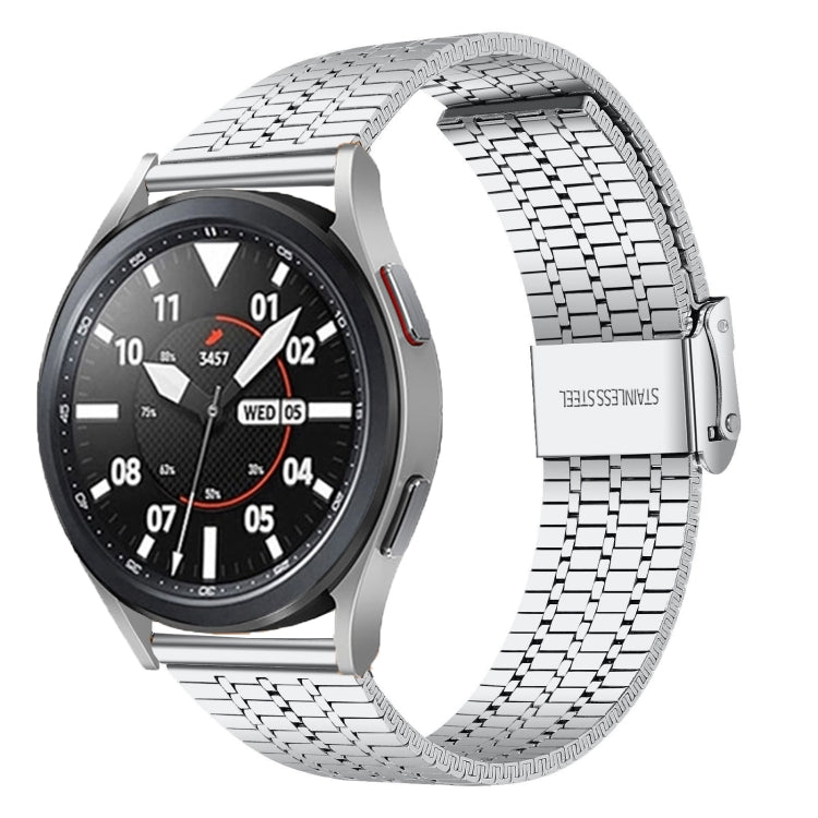 20mm Universal Seven-bead Stainless Steel Watch Band(Silver) - 20mm Bands by PMC TechLife | Online Shopping South Africa | PMC TechLife | Buy Now Pay Later Mobicred
