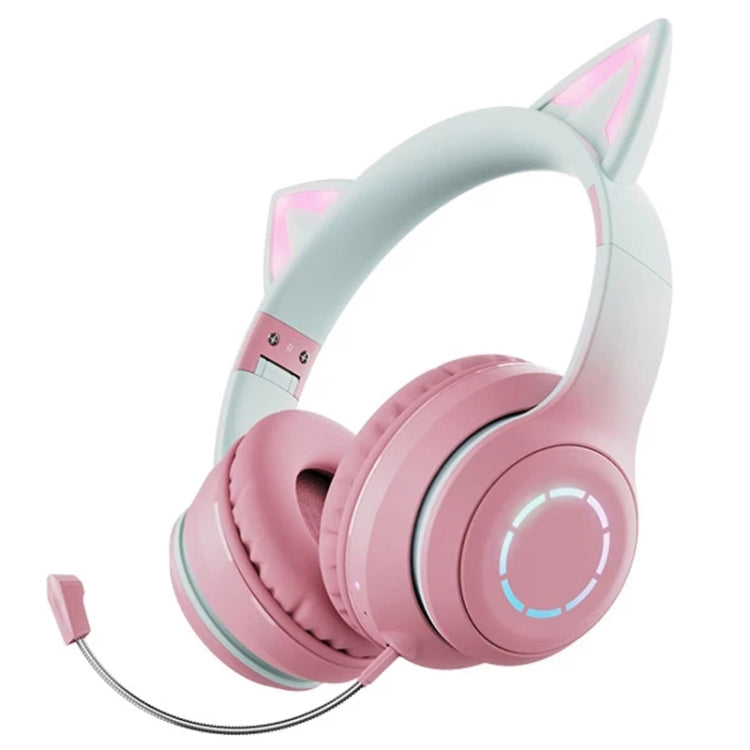 BT029C RGB Dual Modes Cat Ear Wireless Bluetooth Headphone(Pink) - Headset & Headphone by PMC TechLife | Online Shopping South Africa | PMC TechLife