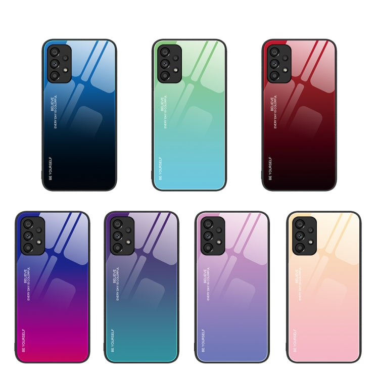 For Samsung Galaxy A53 5G Gradient Color Glass Case(Purple Red) - free shipping - PMC TechLife - Order now!