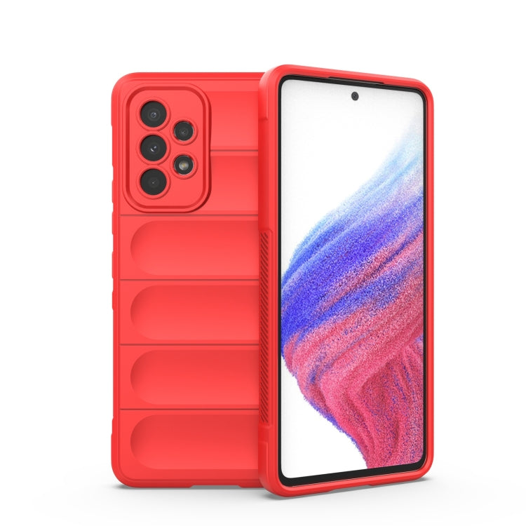 For Samsung Galaxy A53 Magic Shield TPU + Flannel Phone Case(Red) - Galaxy Phone Cases by PMC TechLife | Online Shopping South Africa | PMC TechLife | Buy Now Pay Later Mobicred