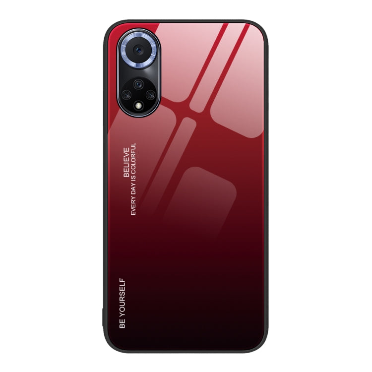 For Huawei nova 9 Gradient Color Glass Case(Red Black) - free shipping - PMC TechLife - Order now!