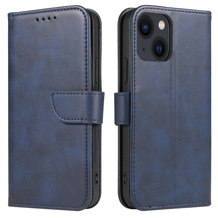 For iPhone 14 Calf Texture Buckle Flip Leather Phone Case (Blue) - iPhone 14 Cases by PMC TechLife | Online Shopping South Africa | PMC TechLife | Buy Now Pay Later Mobicred