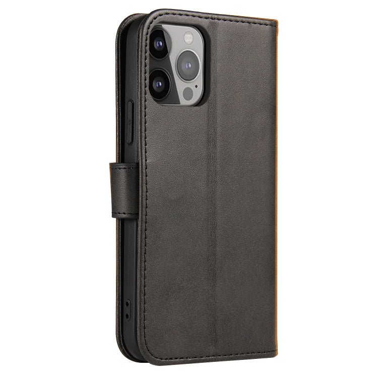 For iPhone 14 Pro Calf Texture Buckle Flip Leather Phone Case(Black) - iPhone 14 Pro Cases by PMC TechLife | Online Shopping South Africa | PMC TechLife | Buy Now Pay Later Mobicred