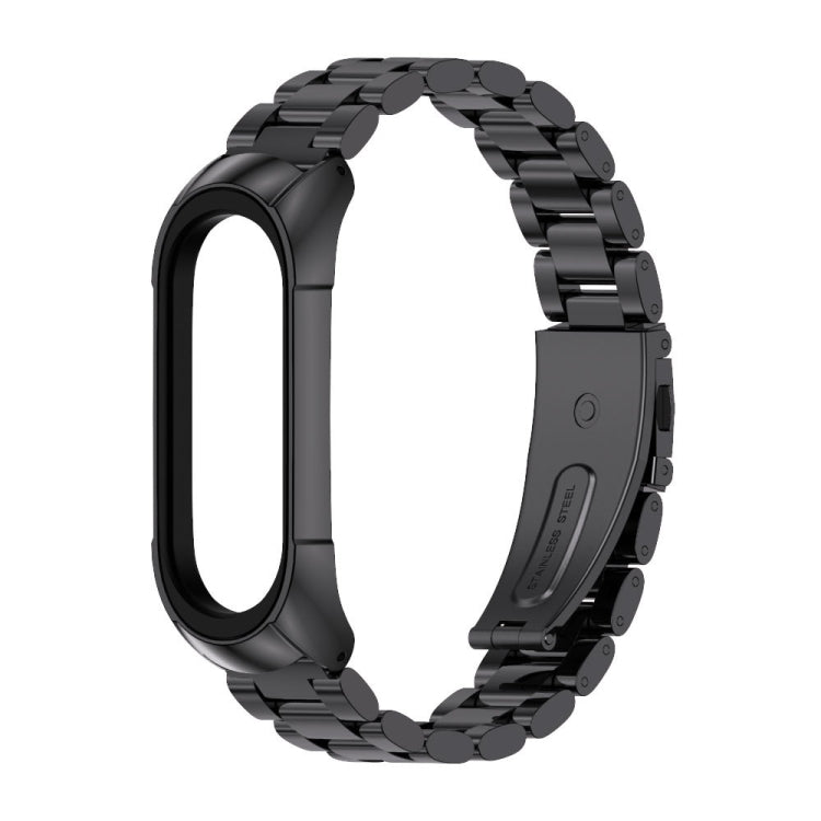 For Xiaomi Mi Band 6 / 6 NFC MIJOBS TF2 Tri-Bead Stainless Steel Watch Band(Black) - free shipping - PMC TechLife - Order now!