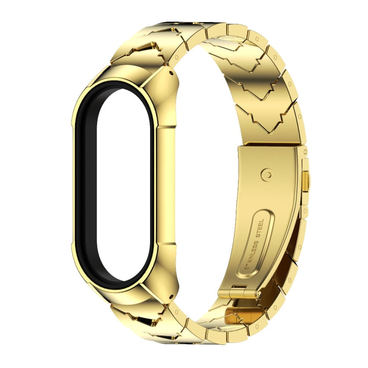 For Xiaomi Mi Band 7 / 7 NFC MIJOBS Stainless Steel Watch Band, Style:TF2 V Type(Gold) - free shipping - PMC TechLife - Order now!