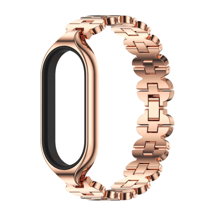 For Xiaomi Mi Band 7 / 7 NFC MIJOBS Stainless Steel Watch Band, Style:Bone Chain(Rose Gold) - free shipping - PMC TechLife - Order now!