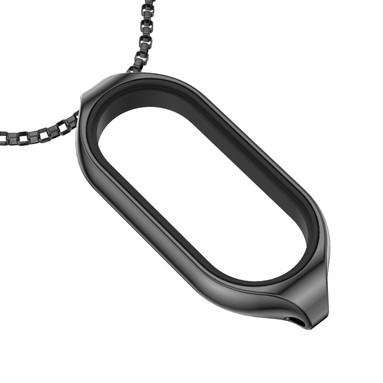 For Xiaomi Mi Band 7 / 7 NFC MIJOBS Metal Pendant Stainless Steel Watch Necklace (Black) - Watch Bands by MIJOBS | Online Shopping South Africa | PMC TechLife | Buy Now Pay Later Mobicred