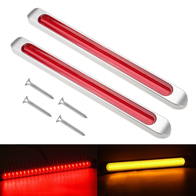 2 PCS 72LEDs Two-color Brake Turn Tail Light(Red Shell Red Light + Flowing Yellow Light) - Turn Signal by PMC TechLife | Online Shopping South Africa | PMC TechLife | Buy Now Pay Later Mobicred