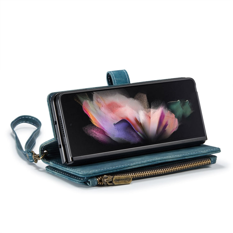 For Samsung Galaxy Z Fold4 5G CaseMe C30 Multifunctional Card Slots Zipper Phone Leather Phone Case(Blue) - free shipping - PMC TechLife - Order now!