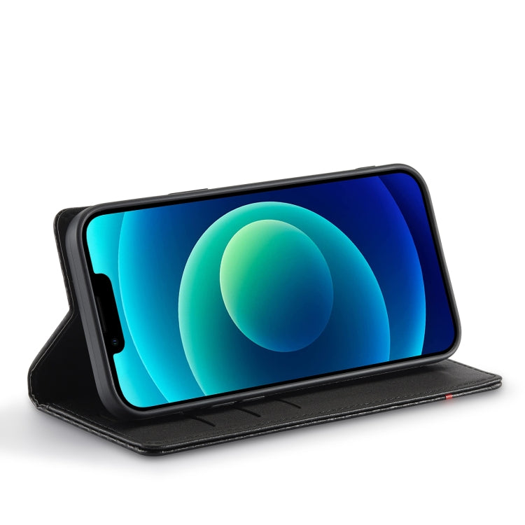 For iPhone 14 LC.IMEEKE Carbon Fiber PU + TPU Leather Case (Horizontal Black) - iPhone 14 Cases by LC.IMEEKE | Online Shopping South Africa | PMC TechLife | Buy Now Pay Later Mobicred