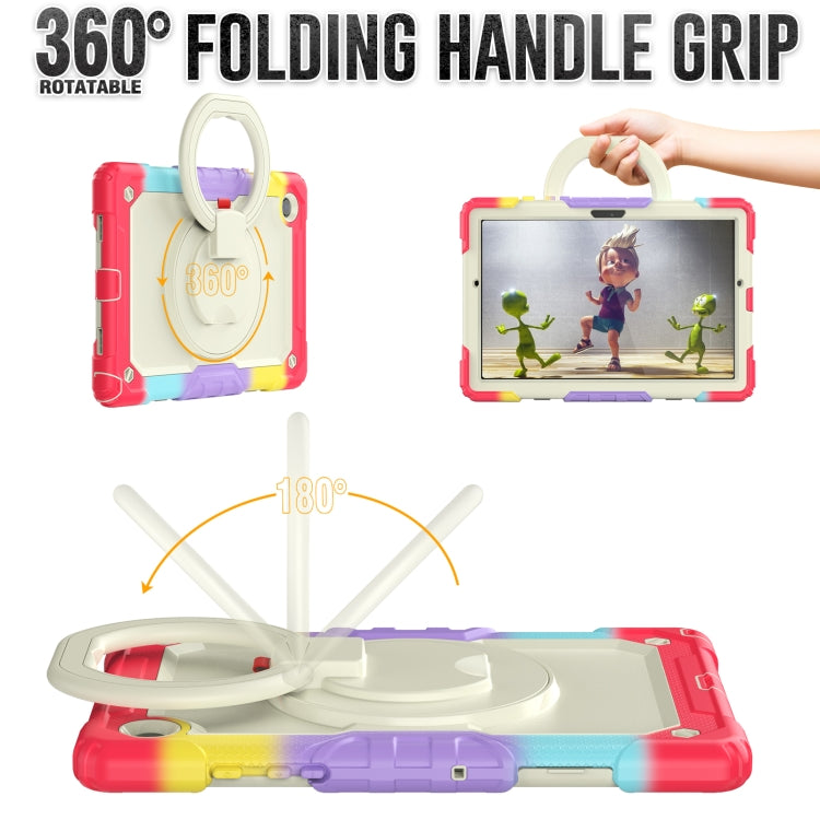 For Samsung Galaxy Galaxy Tab A8 Bracelet Holder Silicone + PC Tablet Case(Colorful Red) - free shipping - PMC TechLife - Order now!