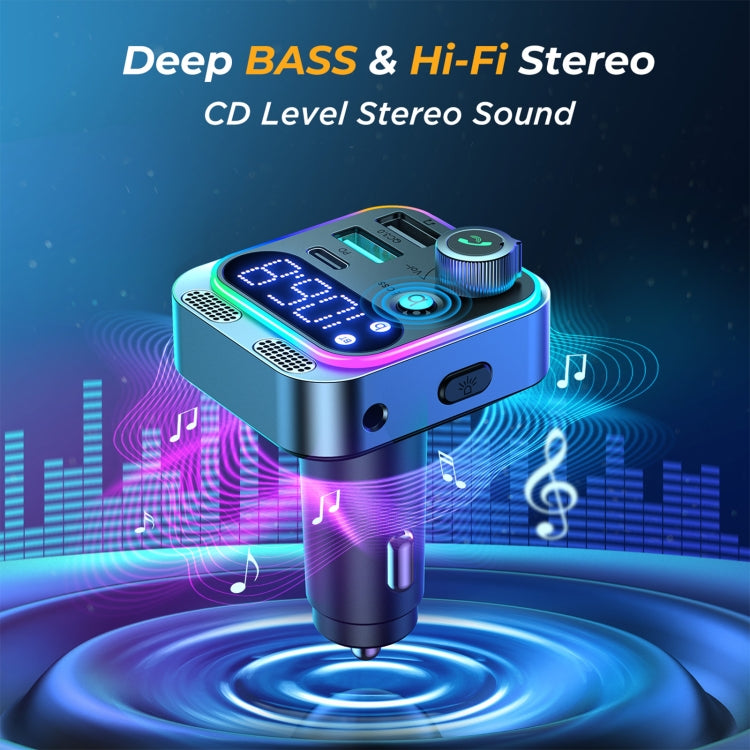 JOYROOM JR-CL16 48W Bluetooth 5.0 Car Wireless FM Transmitter(Silver) - free shipping - PMC TechLife - Order now!