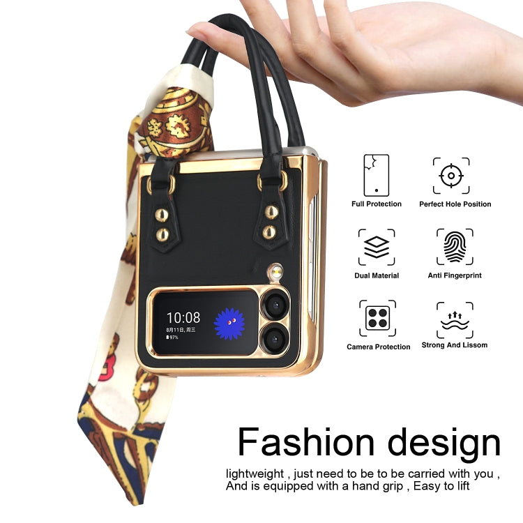 For Samsung Galaxy Z Flip3 5G GKK Handbag Design Leather + PC Phone Case(Yellow) - free shipping - PMC TechLife - Order now!