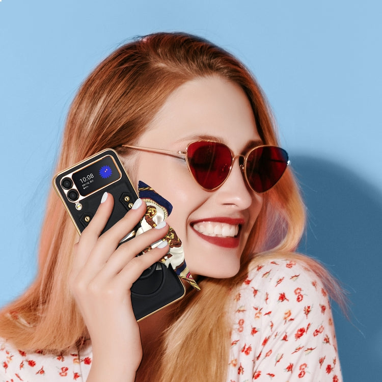 For Samsung Galaxy Z Flip3 5G GKK Handbag Design Leather + PC Phone Case(Yellow) - free shipping - PMC TechLife - Order now!