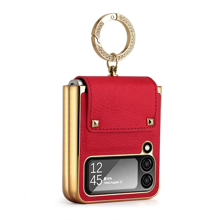 For Samsung Galaxy Z Flip4 5G GKK Colorful PU Phone Case with Ring Holder(Red) - free shipping - PMC TechLife - Order now!
